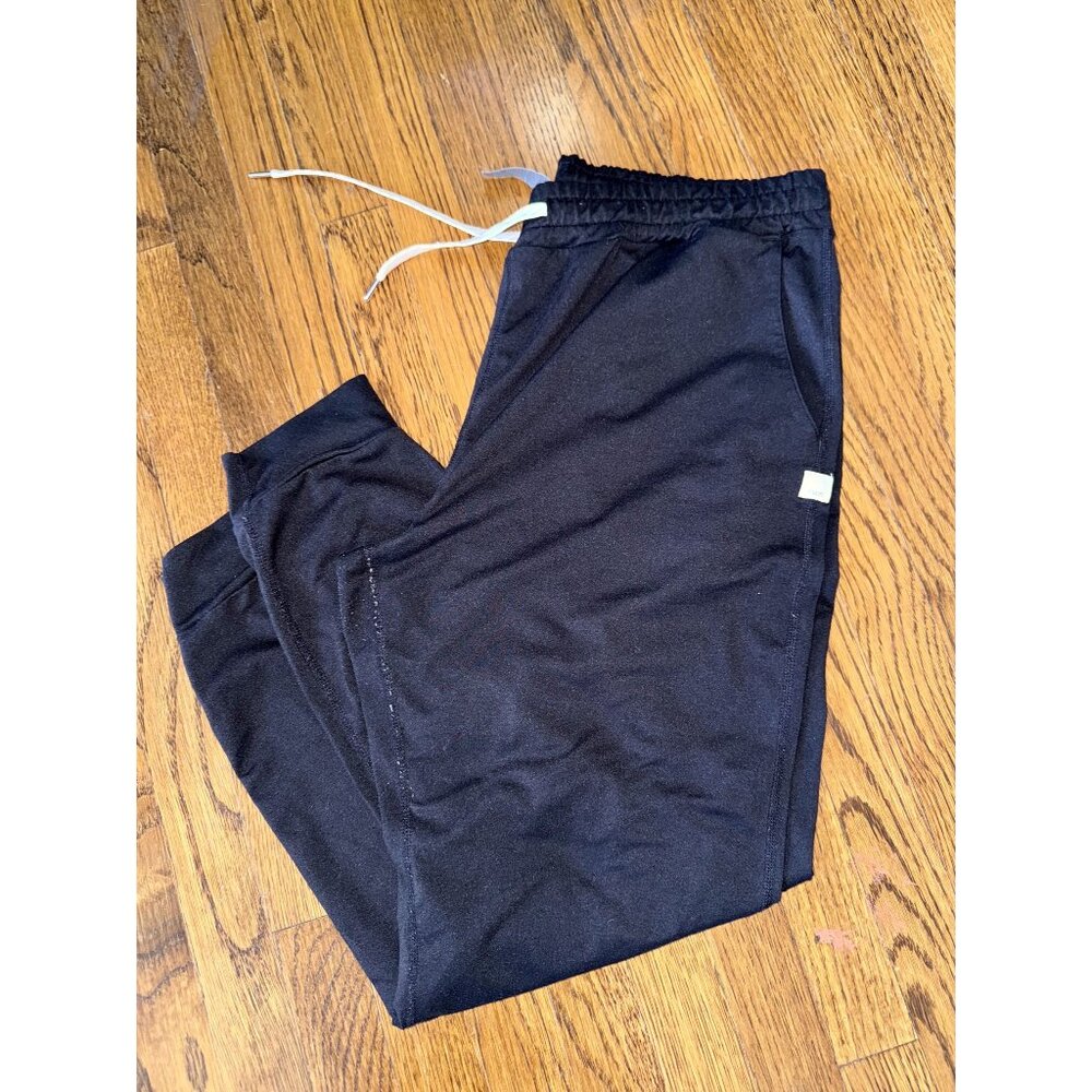 Vuori Womens Joggers Solid Black Size Large Elastic Waist Good Used Condition
